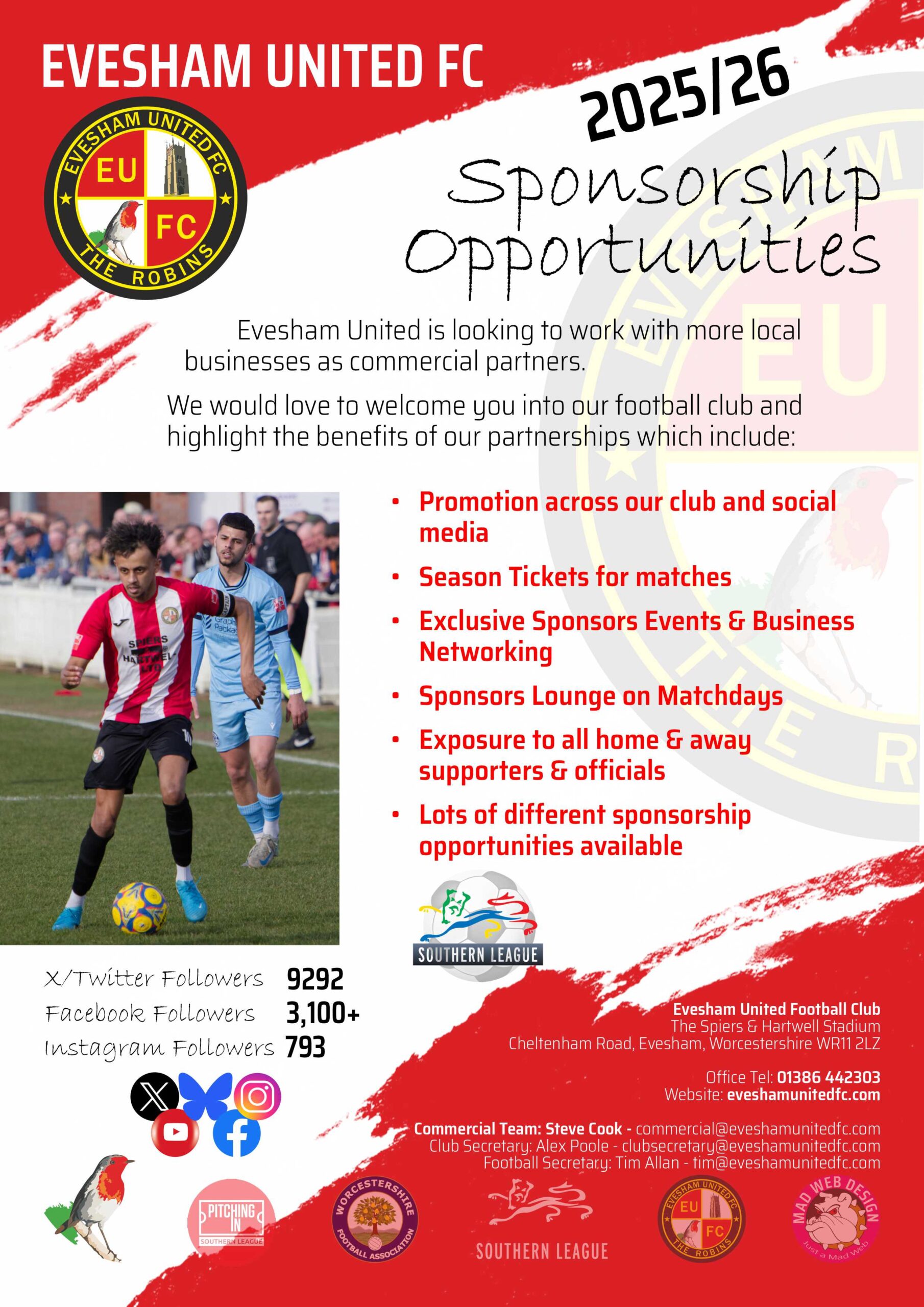 2025 Evesham United A5 Commercial Flyer